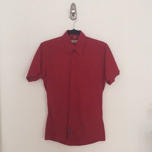 Rouge Reflections - Red Button Up Shirt